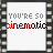 A static image with repeated text 'YOU'RE SO cinematic' in gray and red, surrounded by a film strip border.