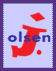 Red stylized lowercase 'j' with diamond and dot above, blue 'olsen' text on light purple, cyan, and green backgrounds.