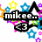 Pixelated graphic with 'milke...' text and number 3, surrounded by colorful stars in yellow, blue, purple, green, pink, orange on white background.