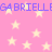 Pink background with scattered light yellow stars and repeated purple text reading "GABRIELL" in two horizontal bands.