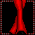 Pixel art of a woman in red pants and a white cherry graphic shirt, shown in multiple poses including full-body, midsection, and close-up views.