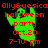 Green ghost-shaped figure with red text reading 'Olly&yesica halloween party Oct.20 7-10 pm' on black background, two variations of green hue visible.