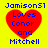 Four identical pixelated icons display 'Jamison51' above a red heart with 'Loves Conor and Mitchell' text on a yellow background.