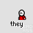 Pixel art animation of a red-shirted figure and hooded scythe-wielder with changing colors, expressions, and actions