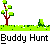 Animated contact sheet showing 16 frames of a pixel-art game scene with green grass, brown trees, and character actions including running, shooting red projectiles, and transforming into blue birds.