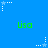 Blue background with green text 'Lisa' repeated in a pattern, surrounded by white and light blue star-shaped pixel clusters with trailing dots