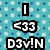Pixelated icon with three stacked text elements on a blue patterned background, featuring white and black lettering.