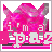identical pink crystalline bunny icons with gray ears, each featuring 'i'm a spaz' text in white and pink pixelated letters across the bottom
