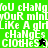 Green and black pixelated text displays 'You change your mind like a girl changes clothes' with a small black star on green and a small green star on black.