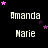Pixelated text displays 'Amanda' and 'Marie' in white on black background with pink stars, showing animation changes across observations.