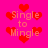 A static image with a bright pink background featuring repeated red heart shapes and the text "Single to Mingle" in light orange pixelated font.