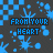 Blue pixelated text 'FROM YOUR HEART' repeated across a dark gray background with scattered blue square and splatter patterns.