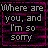 A 3x2 contact sheet of animated frames showing text-based visual effects with glitchy, pixelated typography on a black background with magenta and cyan color artifacts.