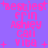Pixelated pink text on purple background with plus symbols, repeating names and 'besties!' in a pattern