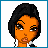Animated contact sheet of a pixel-art character with orange skin and black hair in various poses, paired with red text boxes displaying "you're sooo sexy" and "perfect for me".