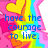 Pixelated rainbow background with yellow hearts and pink shapes, blue text reading 'have the courage to live.'