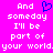 Pixelated text on bright pink background with blue heart symbol replacing 'love' in phrase.