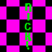 A static image with a pink and black checkered background and vertical green text reading "NICK!" repeated twice, one on each side of the image.