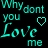 Animated contact sheet of a pixelated text-based buddy icon with repeating phrases and heart symbols on black background, showing frame-by-frame color variations in 'Love' text.