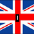 Pixelated Union Jack flag background with black text boxes displaying "I", "AM", and "BRITISH!" in white capital letters.