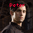 A pixelated image of a person in dark clothing with red text overlays reading 'Peter', 'My hero!', and 'I'm a addict for life!' across three sections.