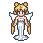 Four pixel-art character poses with blonde pigtails, white wings, and silver-blue dresses on a gray background.