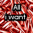 Red and white striped background with black text reading 'All I want for Christmas is you <3' in pixelated font.