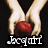 Two hands hold a red apple above a black background with 'Twilight' text below; a heart with 'Loves' text appears on the right.