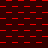 Red squares and rectangles arranged in a pattern on dark background, transitioning from horizontal lines to solid shapes