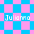 Pixelated image with four instances of the name 'Julianna' in white text over a blue and pink checkered background.