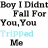Animated text-based icon displaying repeated phrases with color-changing 'TRIPPED'