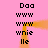 Pixelated text 'Daa' and 'wne' on pink background with orange motion trails, animated horizontally.