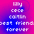 Pixelated text on a pink-to-blue gradient background with repeated names and phrases in white block letters.