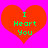 Two identical red heart shapes on a bright pink background with green text reading "I Heart You" inside each heart.