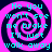 Four identical display a pink and black spiral background with cyan text reading "No you won't see me brake I'll just walk away" in pixelated font