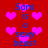 Red background with pink heart shapes and blue text reading 'Sora is a sexy beast' repeated across the image.