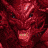 A 48x48 pixel animated contact sheet showing three frames of a red dragon character with golden accents, displayed in a 2x2 grid layout on a gray background.