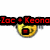 Animated icon with red text 'Zoe + Keona' above a yellow circular face with a red square mouth, transitioning to a red banner reading 'DESTRUCTION!' over flames and 'hahaha' text.