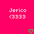 Pixelated text and symbols on a bright pink background with two green heart icons at the bottom.