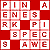 A grid of red and white pixelated squares containing letters, forming a word search puzzle with visible letter tiles and empty red spaces.