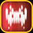 Red and yellow pixelated icon with white abstract shapes resembling a castle or structure on a red background.