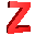 Red 3D letter Zs rotate through multiple angles on a gray background, showing top-down and side views with visible depth shading.