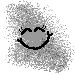 Two pixelated cartoon faces with gray backgrounds; left face has closed eyes and a black smile, right face has open eyes and pink mouth.