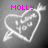 A heart-shaped icon with an arrow piercing it, displaying 'I love you' text, surrounded by changing pink text above and below the heart.