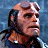 A pixelated buddy icon featuring a character with light brown hair and blue clothing on the left, next to bold black text reading "HELL BOY 4.2.04" on a red background.