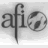 A 48x48 pixel animated contact sheet showing two frames of a buddy icon: left frame with grayscale 'afi' text and globe symbol, right frame with green 'Original Icons .com' text on dark background.