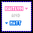 Pixel art icons display text 'KAITLYN AND MATT' with pink and blue lettering, small hearts in various positions, and alternating heart colors across frames.