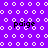 Purple background with white circular patterns and four instances of the word 'paige' in black pixelated text.
