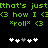 Green pixelated text and white/grey symbols on black background with animated symbol shifts.
