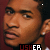 nine identical pixelated images showing a person with short dark hair and an earring, each overlaid with the text 'USHER' in white block letters on a black background